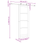Puerta Deslizante  con Set de Herrajes 'ORKDAL'Madera Maciza y Vidrio | Foro24.es | Tu tienda online para hogar, jardín y más Foro24.es