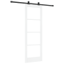 Puerta deslizante  con set de hardware 'ORKDAL'Madera sólida blanca y vidrio | Foro24.es | Tu tienda online para hogar, jardín y más Foro24.es