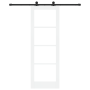 Puerta deslizante  con set de hardware 'ORKDAL'Madera sólida blanca y vidrio | Foro24.es | Tu tienda online para hogar, jardín y más Foro24.es