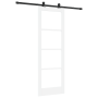 Puerta deslizante  con set de hardware 'ORKDAL'Madera sólida blanca y vidrio | Foro24.es | Tu tienda online para hogar, jardín y más Foro24.es