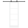 Puerta Corrediza  con Juego de Hardware 'ORKDAL'Blanca Madera Sólida y Vidrio | Foro24.es | Tu tienda online para hogar, jardín y más Foro24.es
