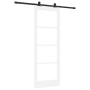 Puerta Corrediza  con Juego de Hardware 'ORKDAL'Blanca Madera Sólida y Vidrio | Foro24.es | Tu tienda online para hogar, jardín y más Foro24.es