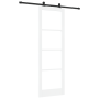 Puerta Corrediza con Juego de Herrajes 'ORKDAL'de Madera Sólida Blanca y Vidrio | Foro24.es | Tu tienda online para hogar, jardín y más Foro24.es