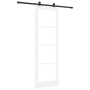 Puerta Corrediza con Juego de Herrajes 'ORKDAL'de Madera Sólida Blanca y Vidrio | Foro24.es | Tu tienda online para hogar, jardín y más Foro24.es