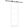 Puerta Deslizante  con Set de Accesorios 'ORKDAL'Blanca de Madera Maciza y Vidrio | Foro24.es | Tu tienda online para hogar, jardín y más Foro24.es