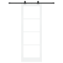 Puerta Deslizante  con Set de Accesorios 'ORKDAL'Blanca de Madera Maciza y Vidrio | Foro24.es | Tu tienda online para hogar, jardín y más Foro24.es