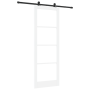 Puerta Deslizante  con Set de Accesorios 'ORKDAL'Blanca de Madera Maciza y Vidrio | Foro24.es | Tu tienda online para hogar, jardín y más Foro24.es