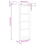 Puerta Deslizante  con Set de Accesorios 'ORKDAL'Blanca de Madera Maciza y Vidrio | Foro24.es | Tu tienda online para hogar, jardín y más Foro24.es