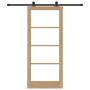Puerta Corrediza  con Set de Hardware 'ORKDAL'de Madera Maciza y Vidrio | Foro24.es | Tu tienda online para hogar, jardín y más Foro24.es