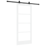 Puerta Deslizante  con Herrajes 'ORKDAL'Madera Sólida Blanca y Vidrio | Foro24.es | Tu tienda online para hogar, jardín y más Foro24.es
