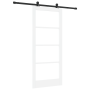 Puerta Deslizante  con Herrajes 'ORKDAL'Madera Sólida Blanca y Vidrio | Foro24.es | Tu tienda online para hogar, jardín y más Foro24.es