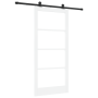 Puerta Deslizante con Juego de Hardware 'ORKDAL'de Madera Sólida Blanca y Cristal | Foro24.es | Tu tienda online para hogar, jardín y más Foro24.es