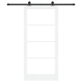 Puerta Deslizante con Juego de Hardware 'ORKDAL'de Madera Sólida Blanca y Cristal | Foro24.es | Tu tienda online para hogar, jardín y más Foro24.es