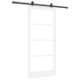 Puerta Deslizante con Juego de Hardware 'ORKDAL'de Madera Sólida Blanca y Cristal | Foro24.es | Tu tienda online para hogar, jardín y más Foro24.es