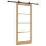 Puerta Deslizante  con Juego de Hardware 'ORKDAL'Madera Maciza y Cristal | Foro24.es | Tu tienda online para hogar, jardín y más Foro24.es