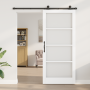 Puerta Corrediza  con Juego de Accesorios 'ORKDAL'Madera Sólida Blanca y Vidrio | Foro24.es | Tu tienda online para hogar, jardín y más Foro24.es