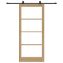 Puerta Deslizante  con Juego de Hardware 'ORKDAL'Madera Maciza y Cristal | Foro24.es | Tu tienda online para hogar, jardín y más Foro24.es
