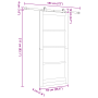 Puerta Deslizante  con Juego de Hardware 'ORKDAL'Madera Maciza y Cristal | Foro24.es | Tu tienda online para hogar, jardín y más Foro24.es