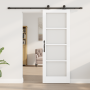 Puerta Deslizante  con Juego de Hardware 'ORKDAL'Blanca de Madera Maciza y Vidrio | Foro24.es | Tu tienda online para hogar, jardín y más Foro24.es