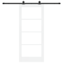 Puerta Deslizante  con Sets de Hardware 'ORKDAL'Madera Maciza Blanca y Cristal | Foro24.es | Tu tienda online para hogar, jardín y más Foro24.es