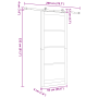 Puerta Deslizante  con Juego de Hardware 'ORKDAL'Madera Maciza y Cristal | Foro24.es | Tu tienda online para hogar, jardín y más Foro24.es