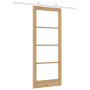 Puerta Deslizante  con Juego de Hardware 'ORKDAL'Madera Maciza y Cristal | Foro24.es | Tu tienda online para hogar, jardín y más Foro24.es