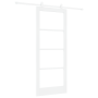 Puerta Deslizante  con Juego de Accesorios 'ORKDAL'Blanca de Madera Sólida y Vidrio | Foro24.es | Tu tienda online para hogar, jardín y más Foro24.es