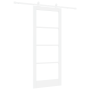 Puerta Deslizante  con Juego de Accesorios 'ORKDAL'Blanca de Madera Sólida y Vidrio | Foro24.es | Tu tienda online para hogar, jardín y más Foro24.es