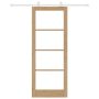 Puerta Deslizante  con Set de Accesorios 'ORKDAL'de Madera Maciza y Cristal | Foro24.es | Tu tienda online para hogar, jardín y más Foro24.es