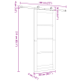 Puerta Deslizante  con Set de Accesorios 'ORKDAL'de Madera Maciza y Cristal | Foro24.es | Tu tienda online para hogar, jardín y más Foro24.es