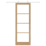 Puerta Deslizante con Juego de Hardware 'ORKDAL'de Madera Sólida & Vidrio | Foro24.es | Tu tienda online para hogar, jardín y más Foro24.es