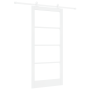 Puerta deslizante  con juego de herrajes 'ORKDAL'Madera Sólida Blanca y Cristal | Foro24.es | Tu tienda online para hogar, jardín y más Foro24.es