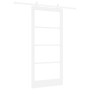 Puerta deslizante  con juego de herrajes 'ORKDAL'Madera Sólida Blanca y Cristal | Foro24.es | Tu tienda online para hogar, jardín y más Foro24.es