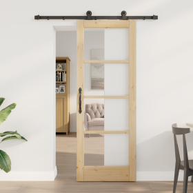 Puerta Corredera con Juego de Herrajes