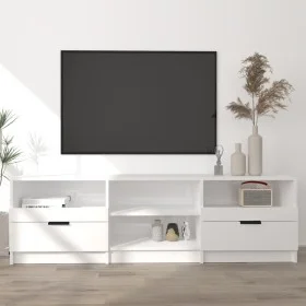 Hochglanzweißer TV-Schrank aus Sperrholz, 150 x 33,5 x 45 cm von vidaXL, TV-Möbel - Ref: Foro24-811463, Preis: 109,88 €, Raba...
