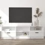Glossy white plywood TV cabinet 150x33.5x45 cm by vidaXL, TV Furniture - Ref: Foro24-811463, Price: 109,88 €, Discount: %
