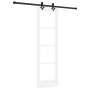Puerta Deslizante  con Hardware "ORKDAL" Blanca de Madera Sólida y Cristal | Foro24.es | Tu tienda online para hogar, jardín y más Foro24.es