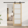 Puerta corredera  con kit de hardware "ORKDAL" Madera maciza y vidrio | Foro24.es | Tu tienda online para hogar, jardín y más Foro24.es