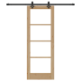 Puerta corredera  con kit de hardware "ORKDAL" Madera maciza y vidrio | Foro24.es | Tu tienda online para hogar, jardín y más Foro24.es