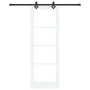 Puerta Corrediza  con Juego de Hardware 'ORKDAL'Blanca de Madera Sólida y Vidrio | Foro24.es | Tu tienda online para hogar, jardín y más Foro24.es