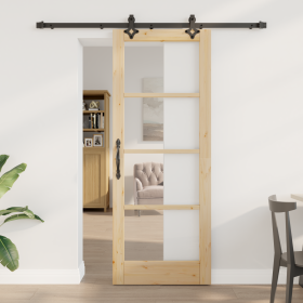 Juego de Puerta Corredera con Hardware "ORKDAL"