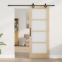 Juego de Puerta Corredera  con Hardware "ORKDAL" Madera Sólida y Vidrio | Foro24.es | Tu tienda online para hogar, jardín y más Foro24.es