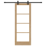 Juego de Puerta Corredera  con Hardware "ORKDAL" Madera Sólida y Vidrio | Foro24.es | Tu tienda online para hogar, jardín y más Foro24.es