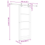 Juego de Puerta Corredera  con Hardware "ORKDAL" Madera Sólida y Vidrio | Foro24.es | Tu tienda online para hogar, jardín y más Foro24.es
