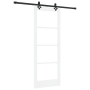 Juego de Puerta Corrediza con Hardware 'ORKDAL'Blanco Madera Sólida y Vidrio | Foro24.es | Tu tienda online para hogar, jardín y más Foro24.es