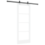 Juego de Puerta Corrediza con Hardware 'ORKDAL'Blanco Madera Sólida y Vidrio | Foro24.es | Tu tienda online para hogar, jardín y más Foro24.es
