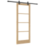 Juego de Puerta Corrediza con Hardware 'ORKDAL'Madera Sólida y Cristal | Foro24.es | Tu tienda online para hogar, jardín y más Foro24.es