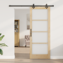 Juego de Puerta Corrediza con Hardware 'ORKDAL'Madera Sólida y Cristal | Foro24.es | Tu tienda online para hogar, jardín y más Foro24.es