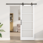 Puerta Deslizante  con Juego de Hardware "ORKDAL" Blanco de MDF y Cristal | Foro24.es | Tu tienda online para hogar, jardín y más Foro24.es