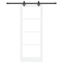 Puerta Deslizante  con Juego de Hardware "ORKDAL" Blanco de MDF y Cristal | Foro24.es | Tu tienda online para hogar, jardín y más Foro24.es